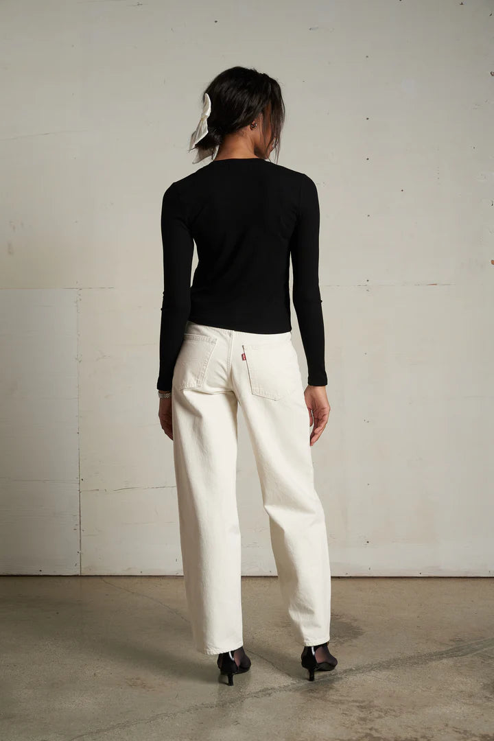 Maureen Luxe Rib Crewneck Cardigan