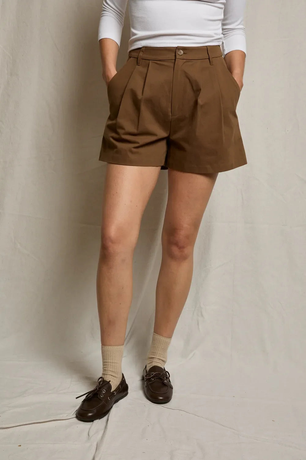 mei cotton twill shorts