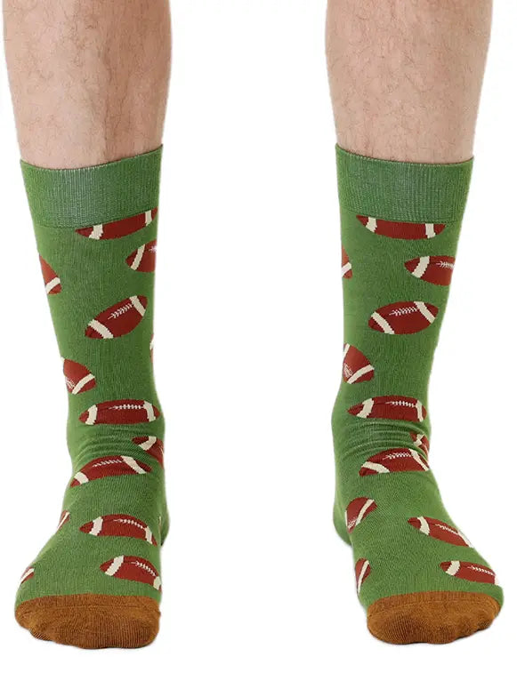 men's bamboo socks-footballs