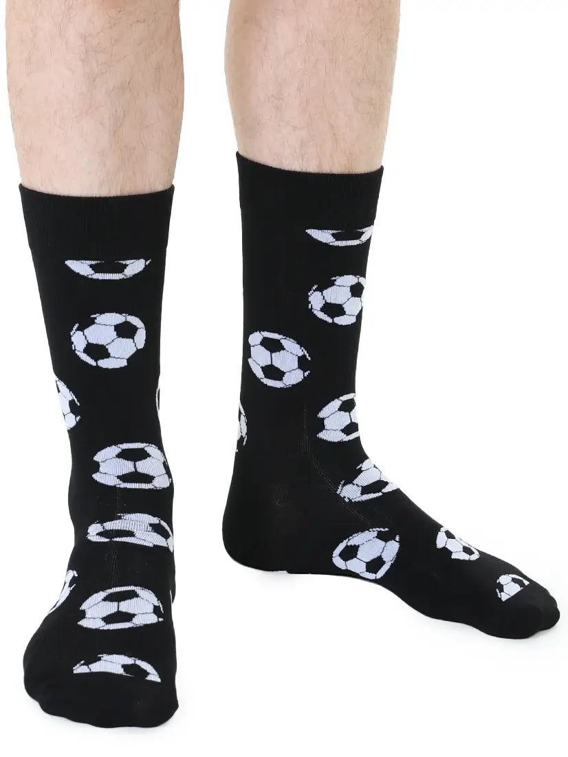 men's bamboo socks-soccer balls