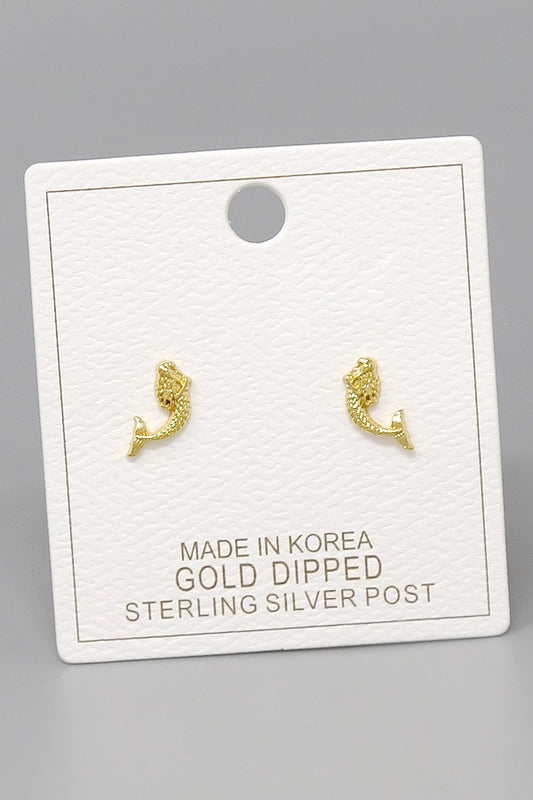 mermaid stud earrings