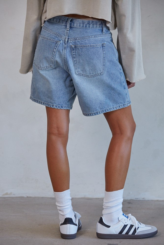 miles on it denim shorts