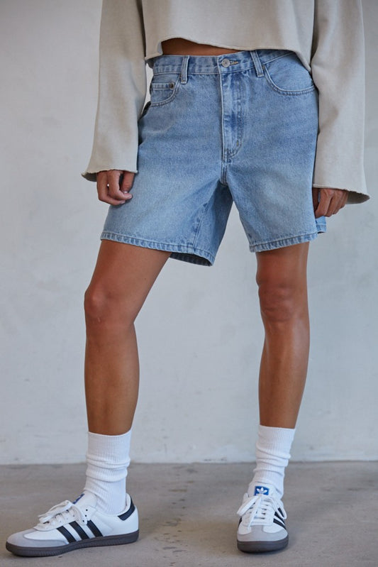 miles on it denim shorts