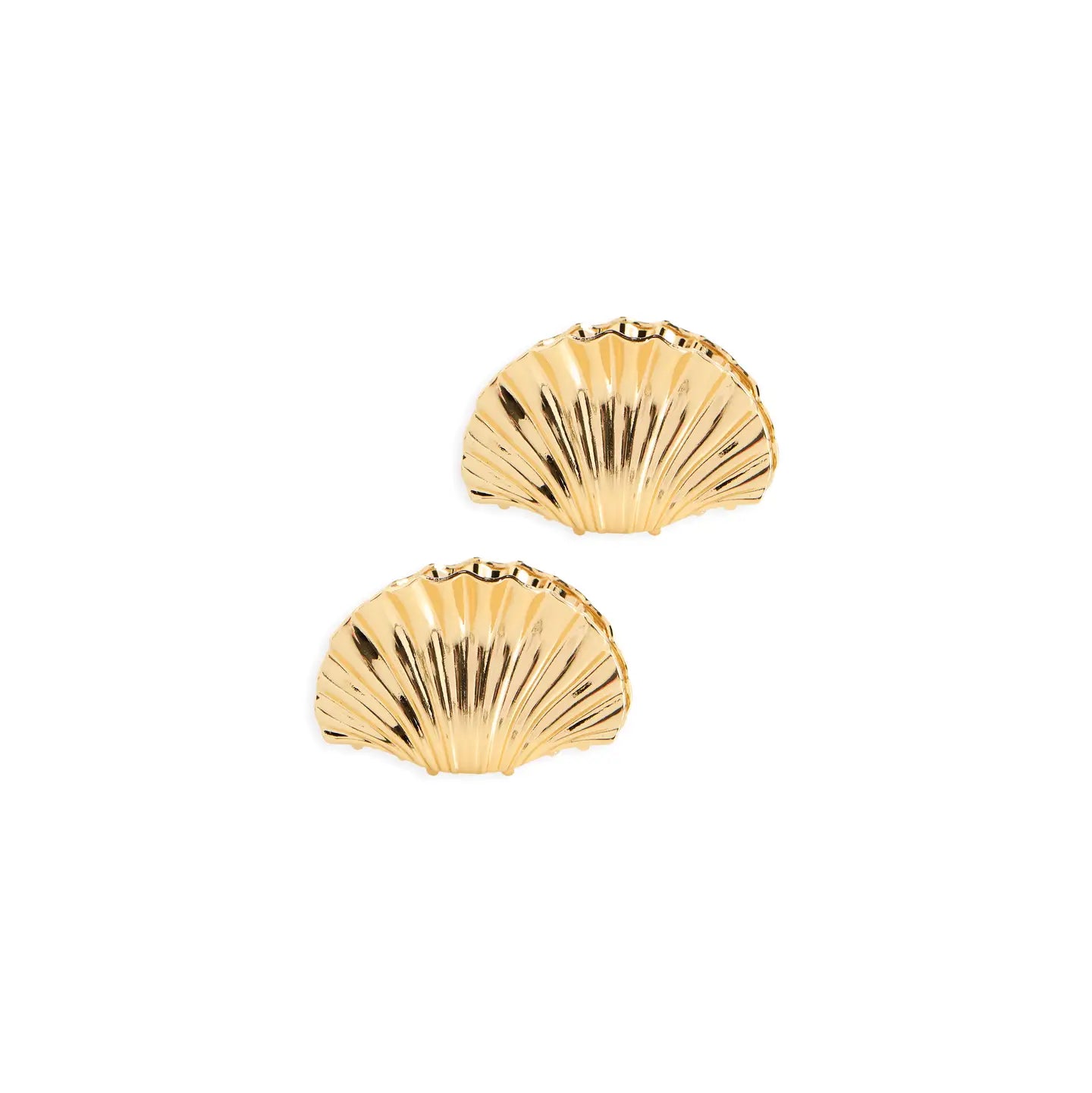 mini shell claw clip-gold