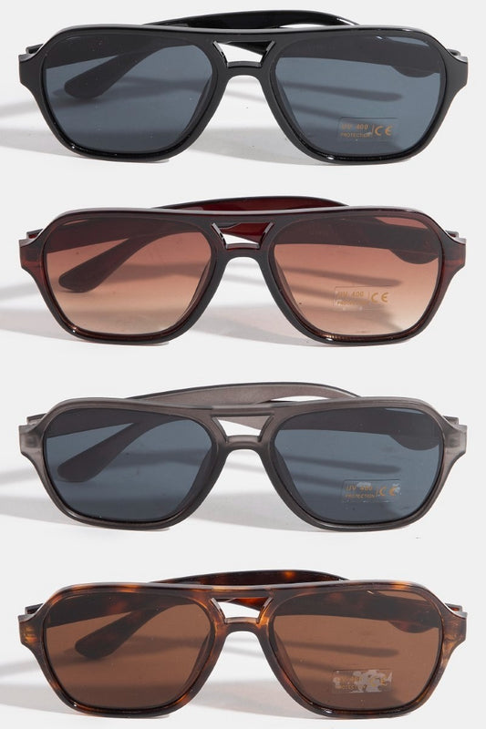 modern plastic aviator frame sunglasses