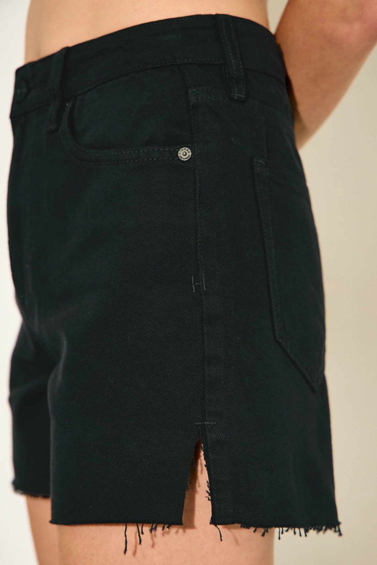 mom of the year side slit shorts