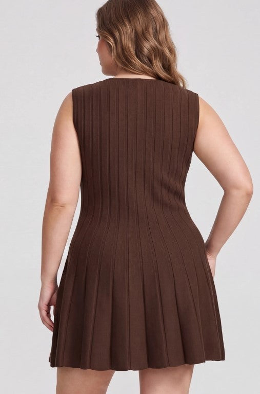 mona mini flare sweater dress-curvy