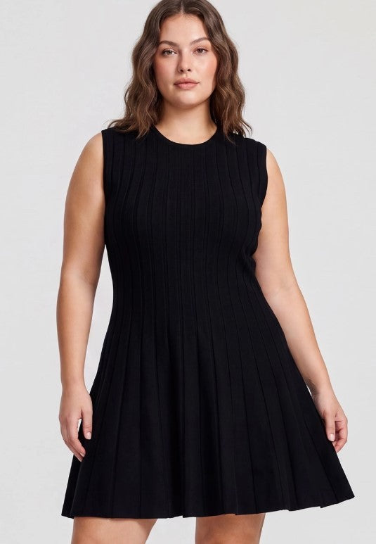 mona mini flare sweater dress-curvy