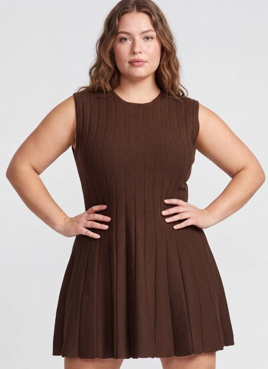 mona mini flare sweater dress-curvy