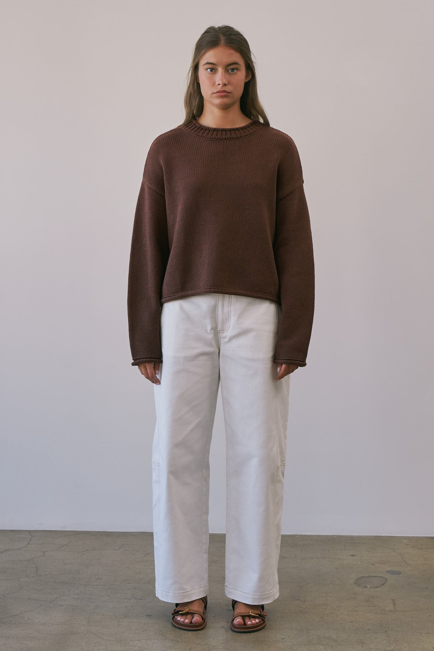 montana stripe rolled neck sweater