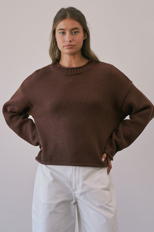 montana stripe rolled neck sweater