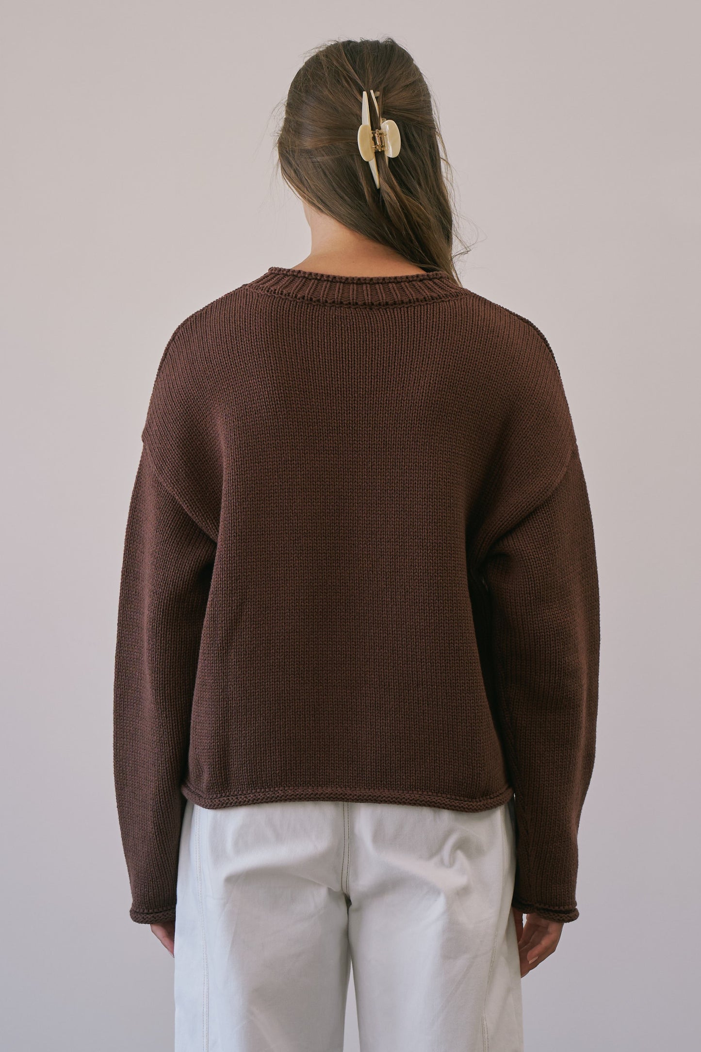 montana stripe rolled neck sweater