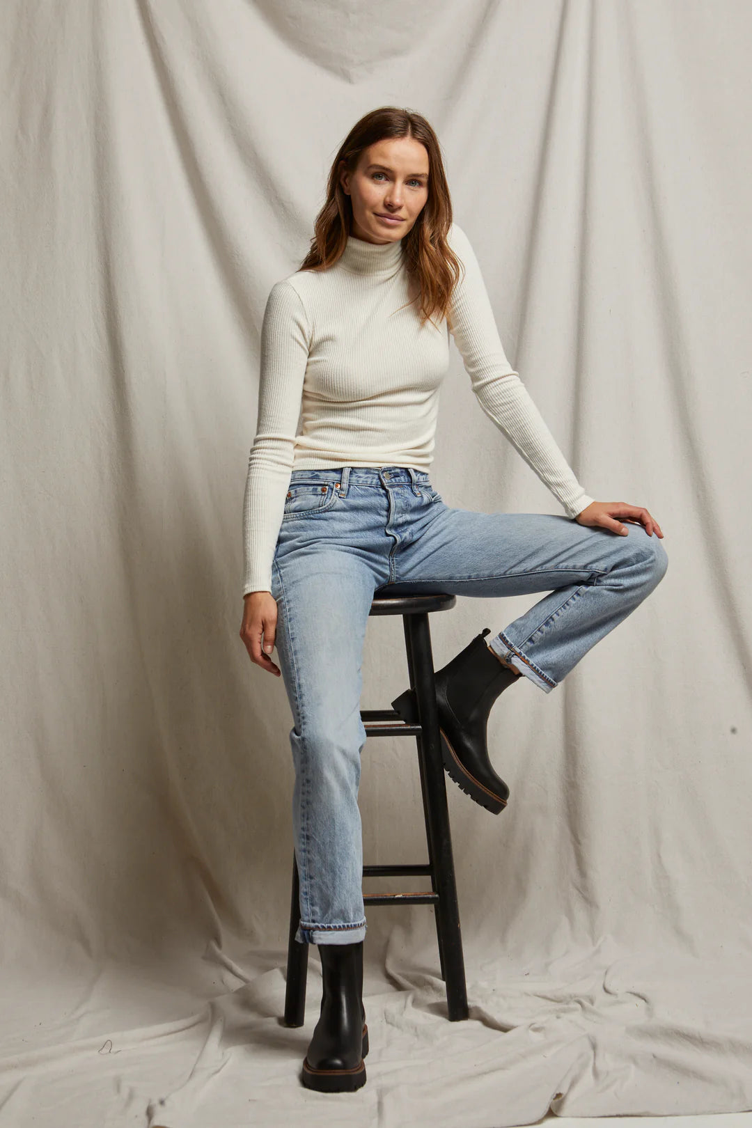 noelle sweater rib turtleneck