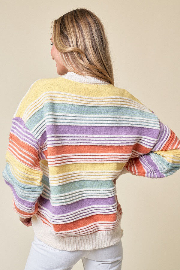 over the rainbow stripe sweater