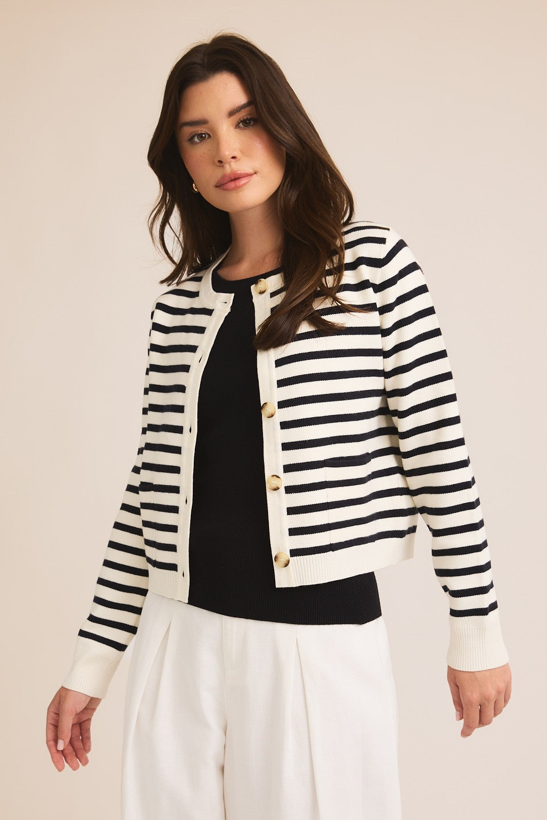 paris stroll stripe cardi