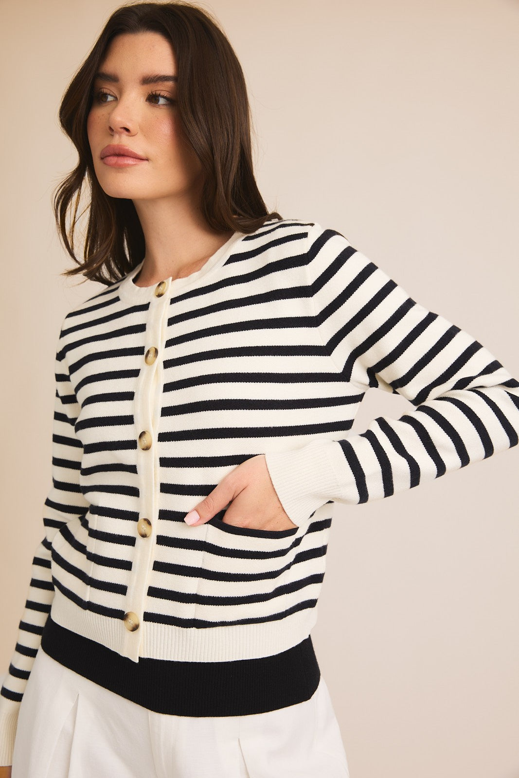 paris stroll stripe cardi