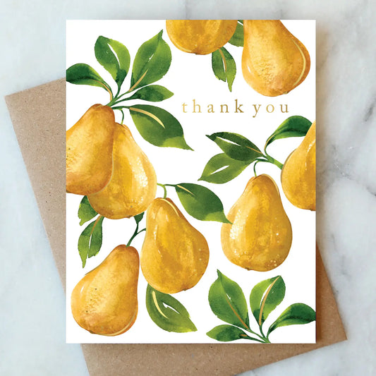 pears thank you card