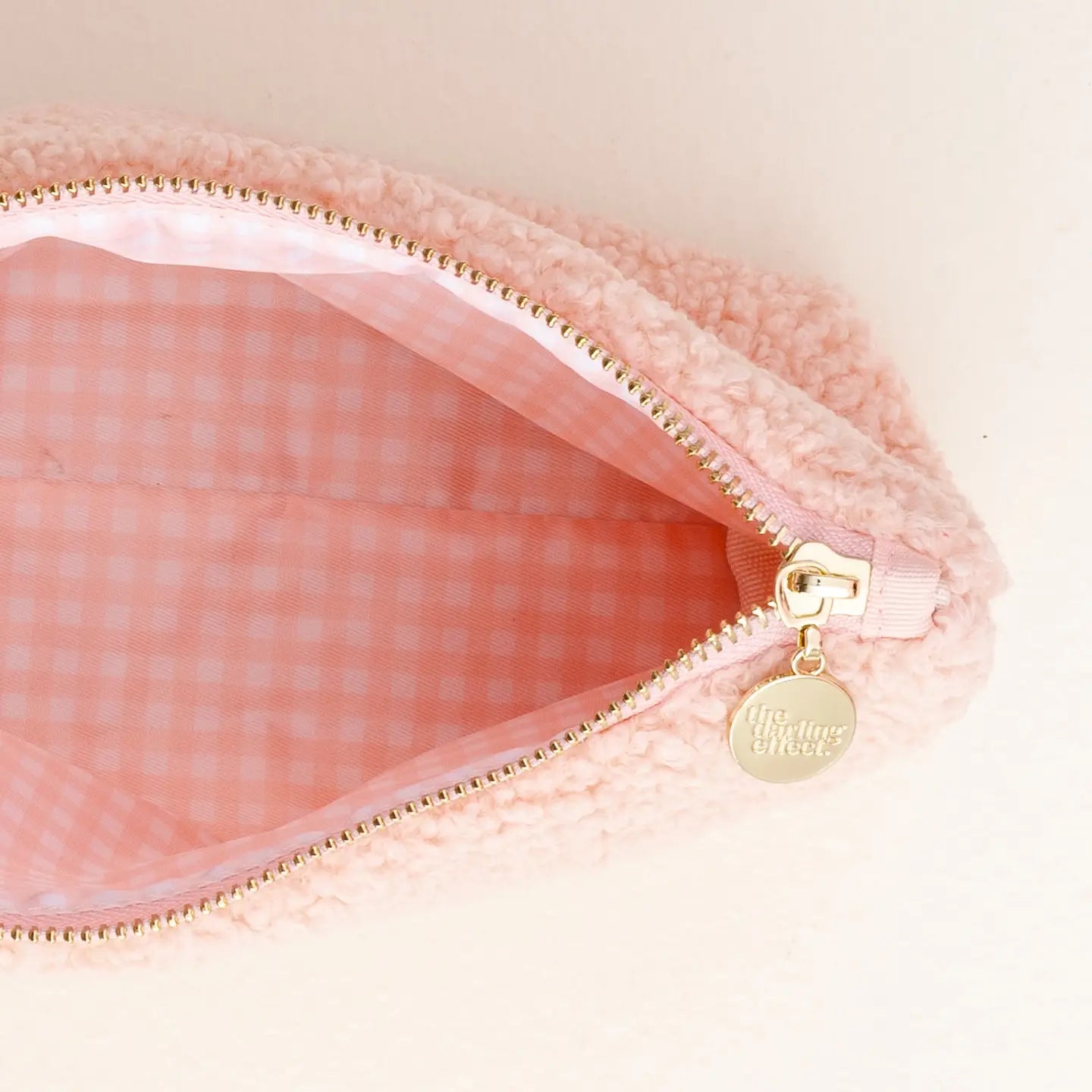 Pink teddy pouch-heart