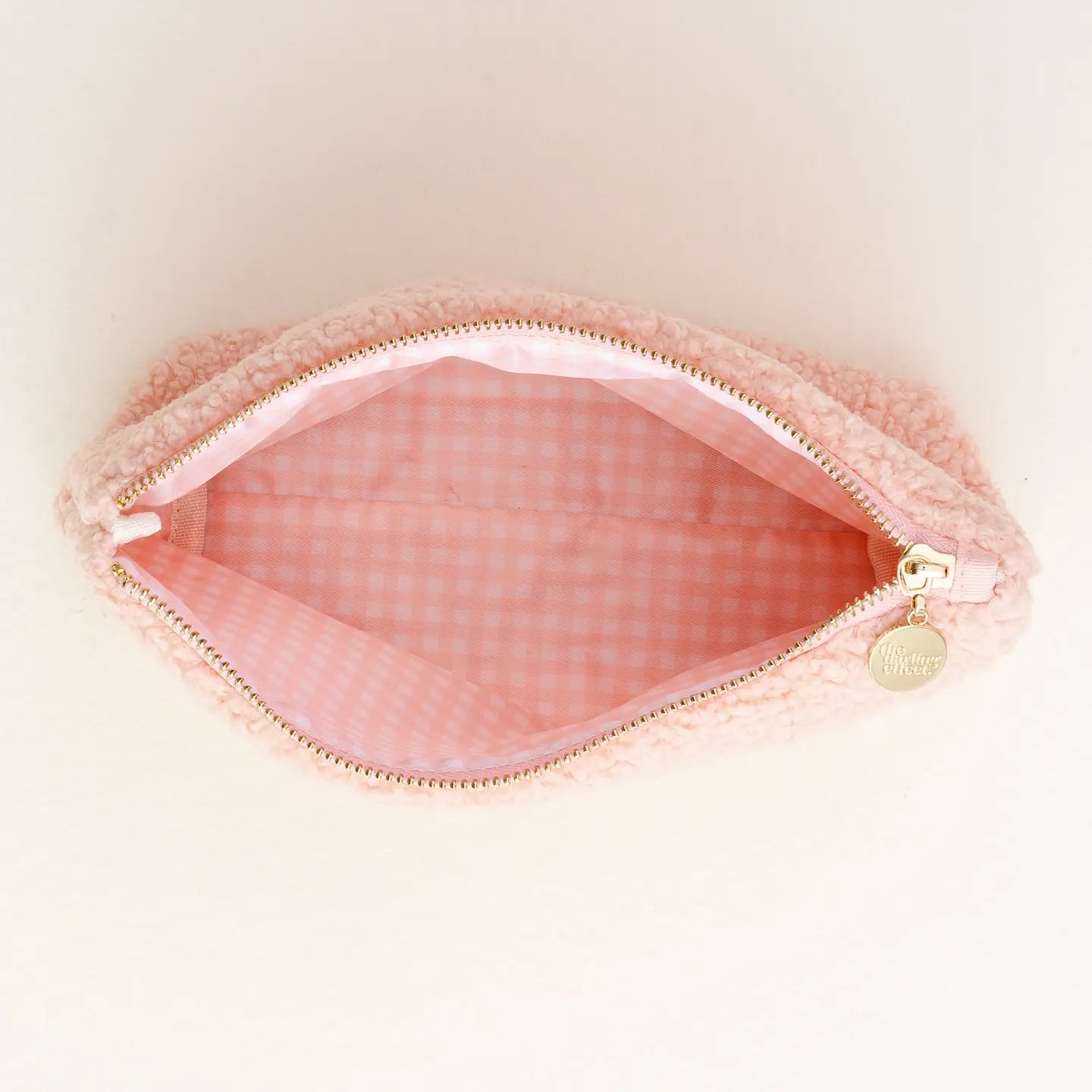 Pink teddy pouch-heart