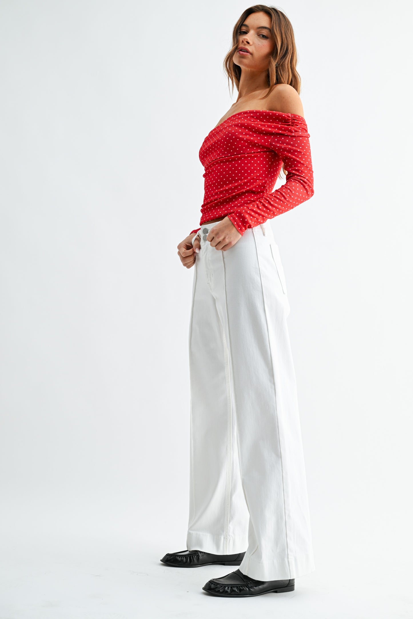 Pintuck Trouser Wide Leg