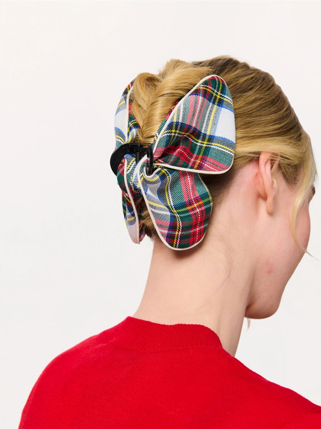 plaid claw clip