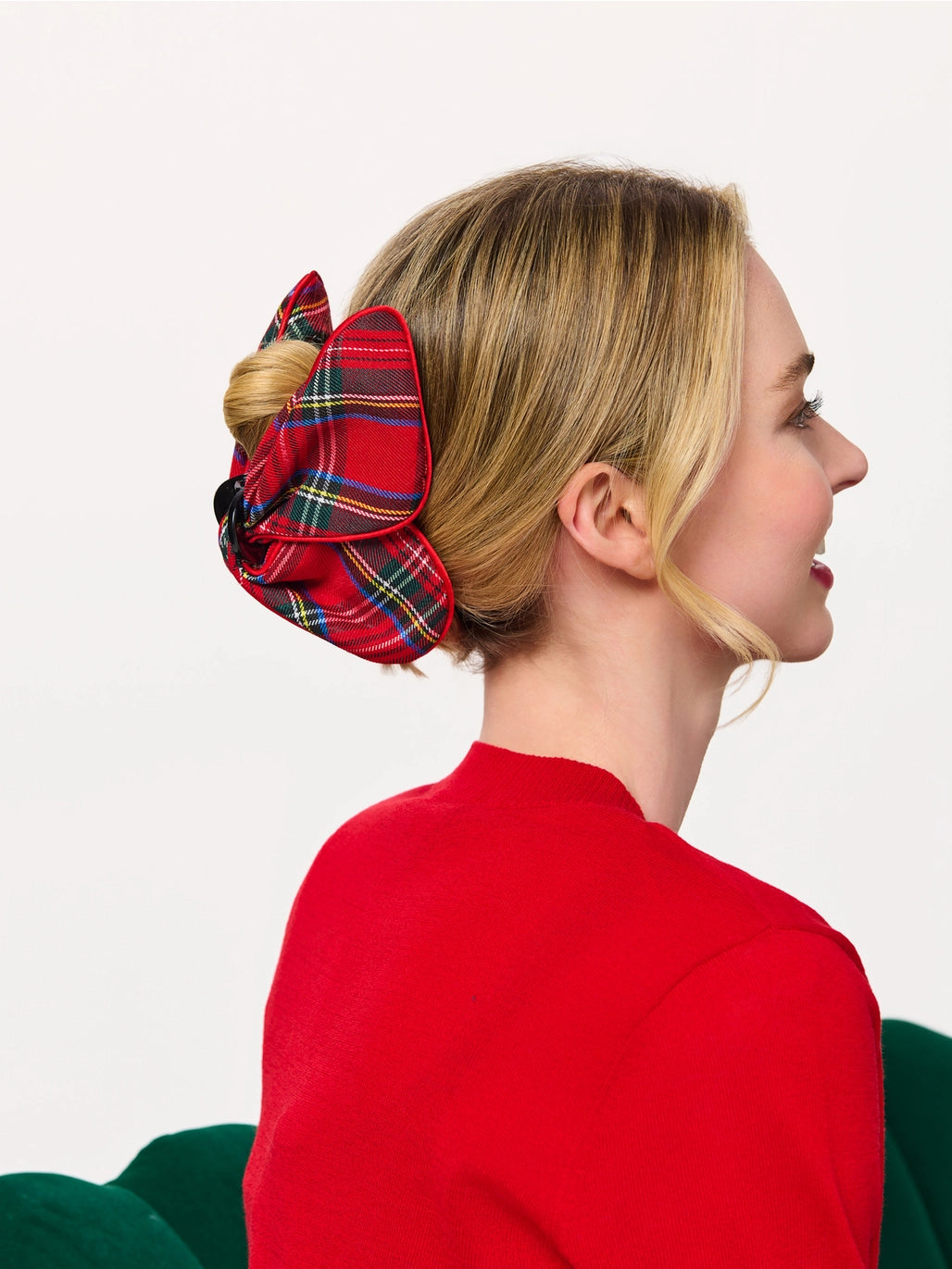 plaid claw clip
