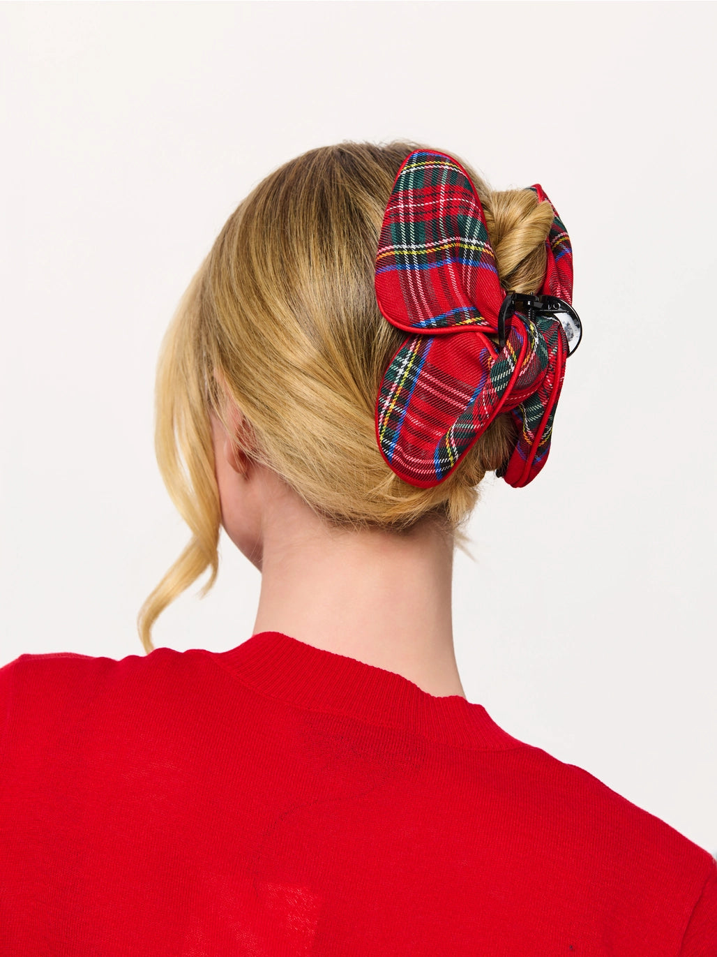 plaid claw clip
