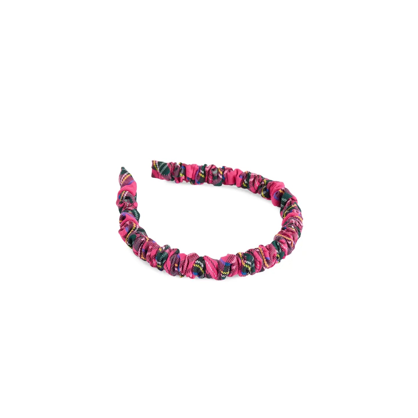 plaid scrunch headband