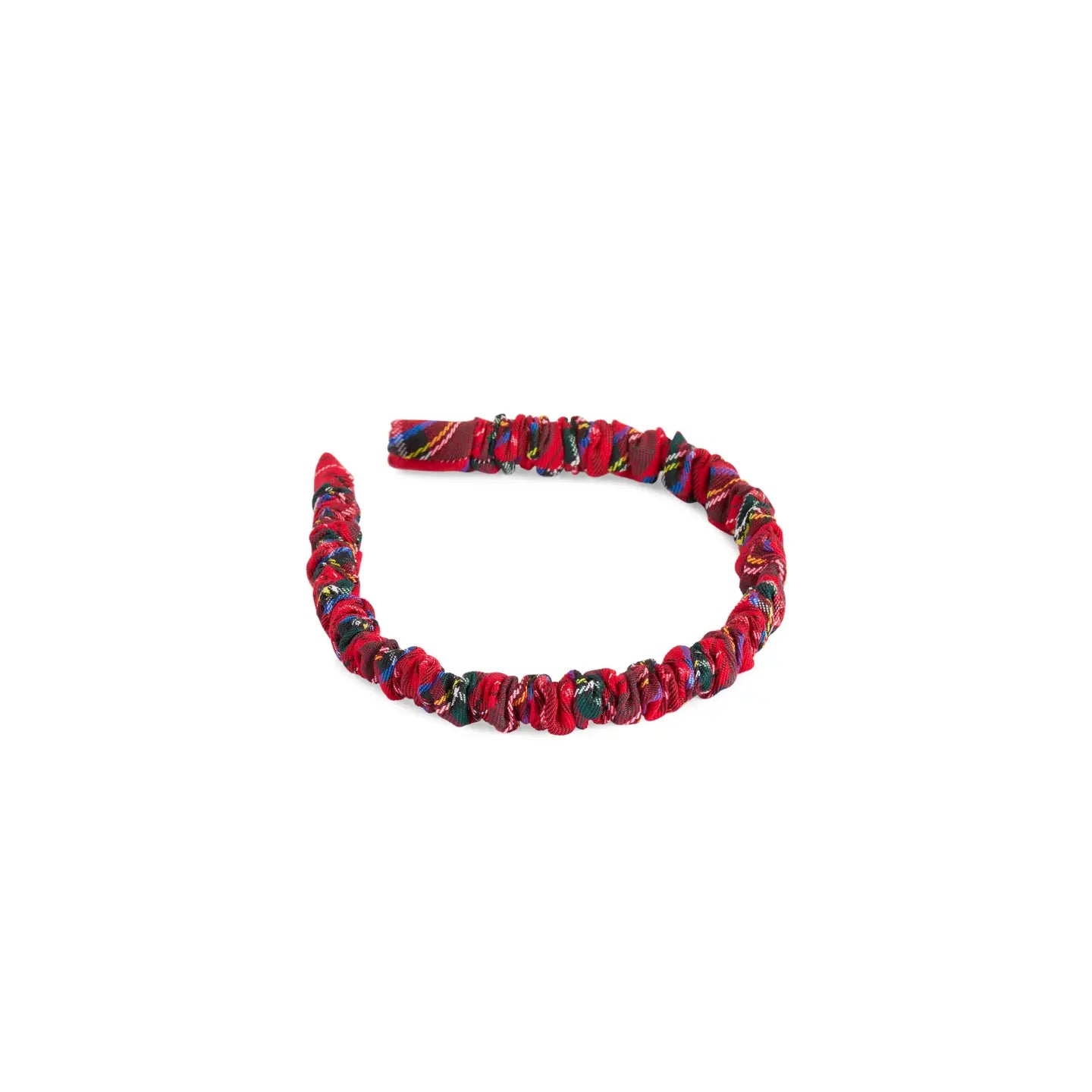 plaid scrunch headband