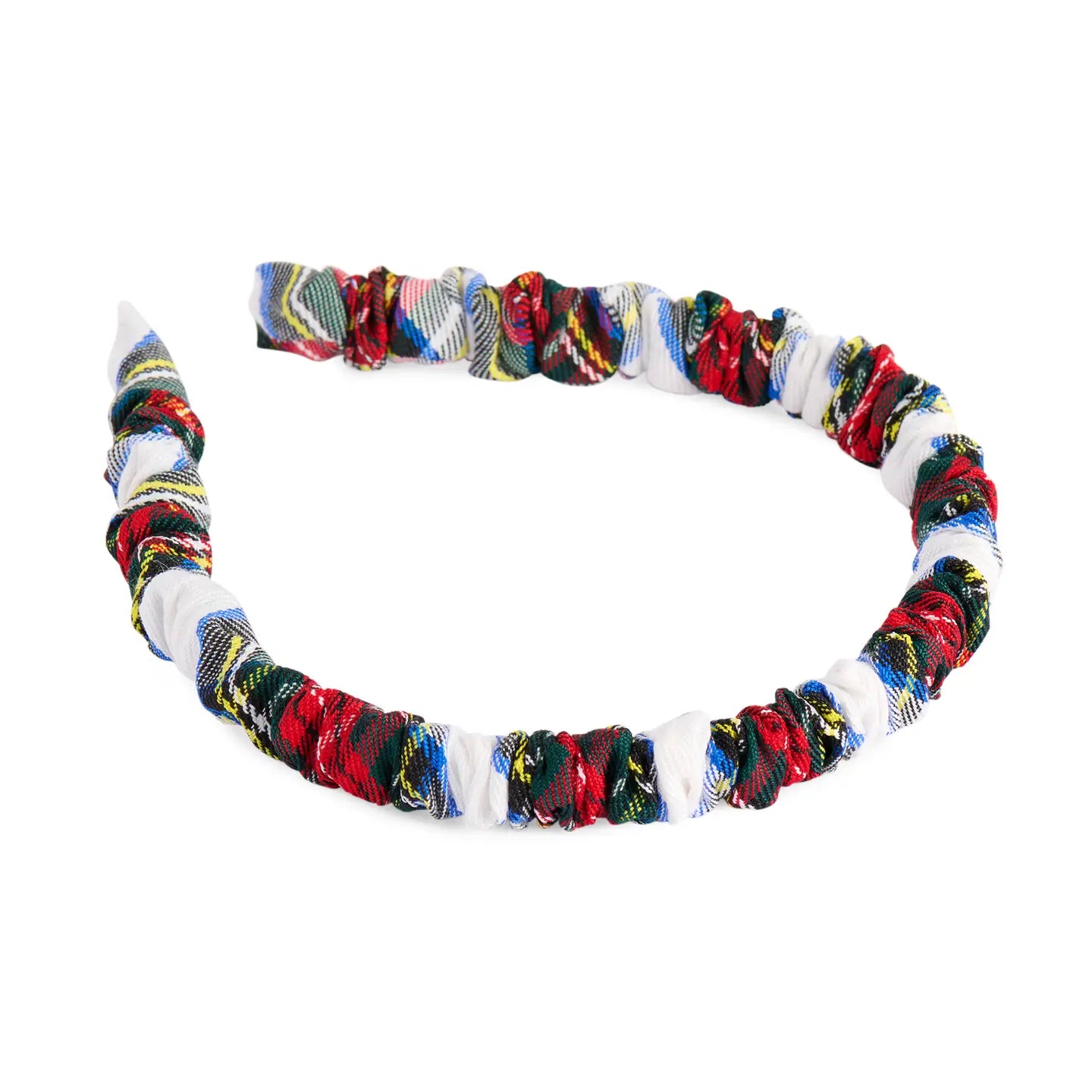 plaid scrunch headband