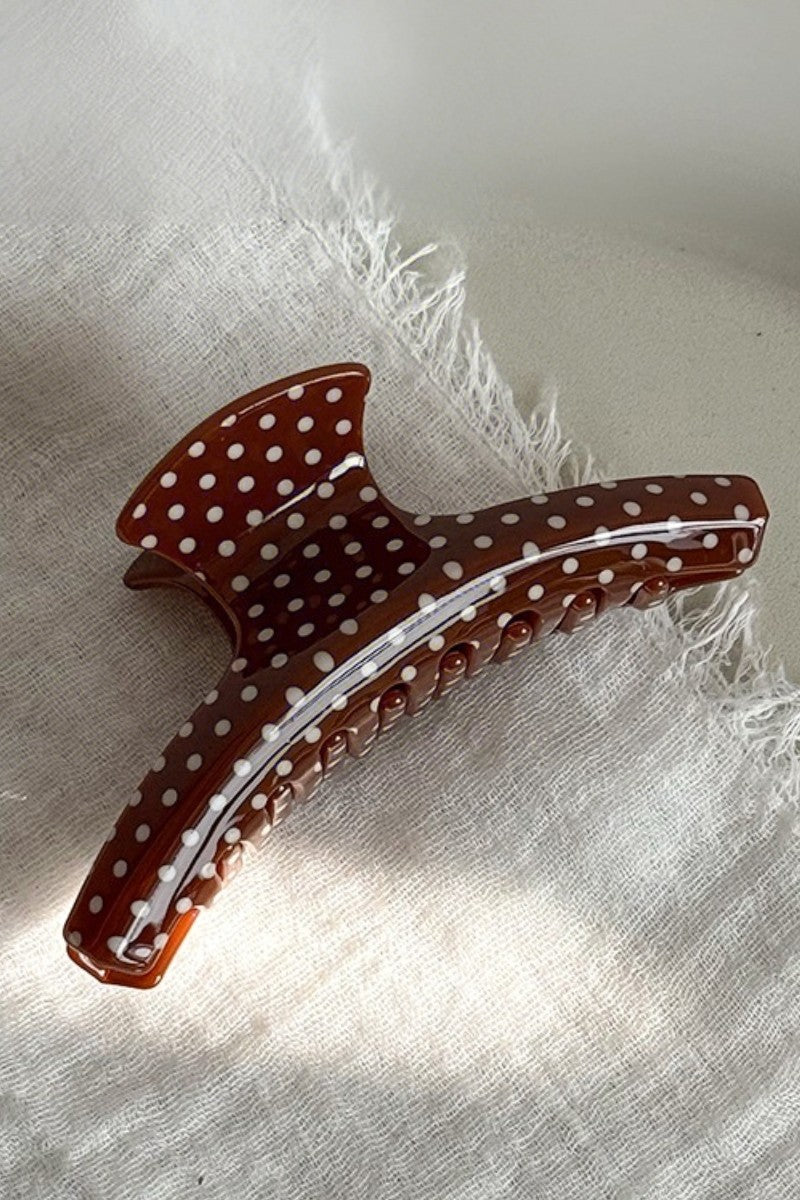 polka dot hair claw