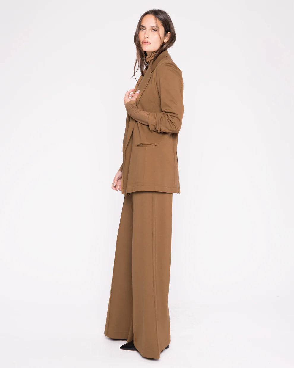 ponte knit oversized blazer