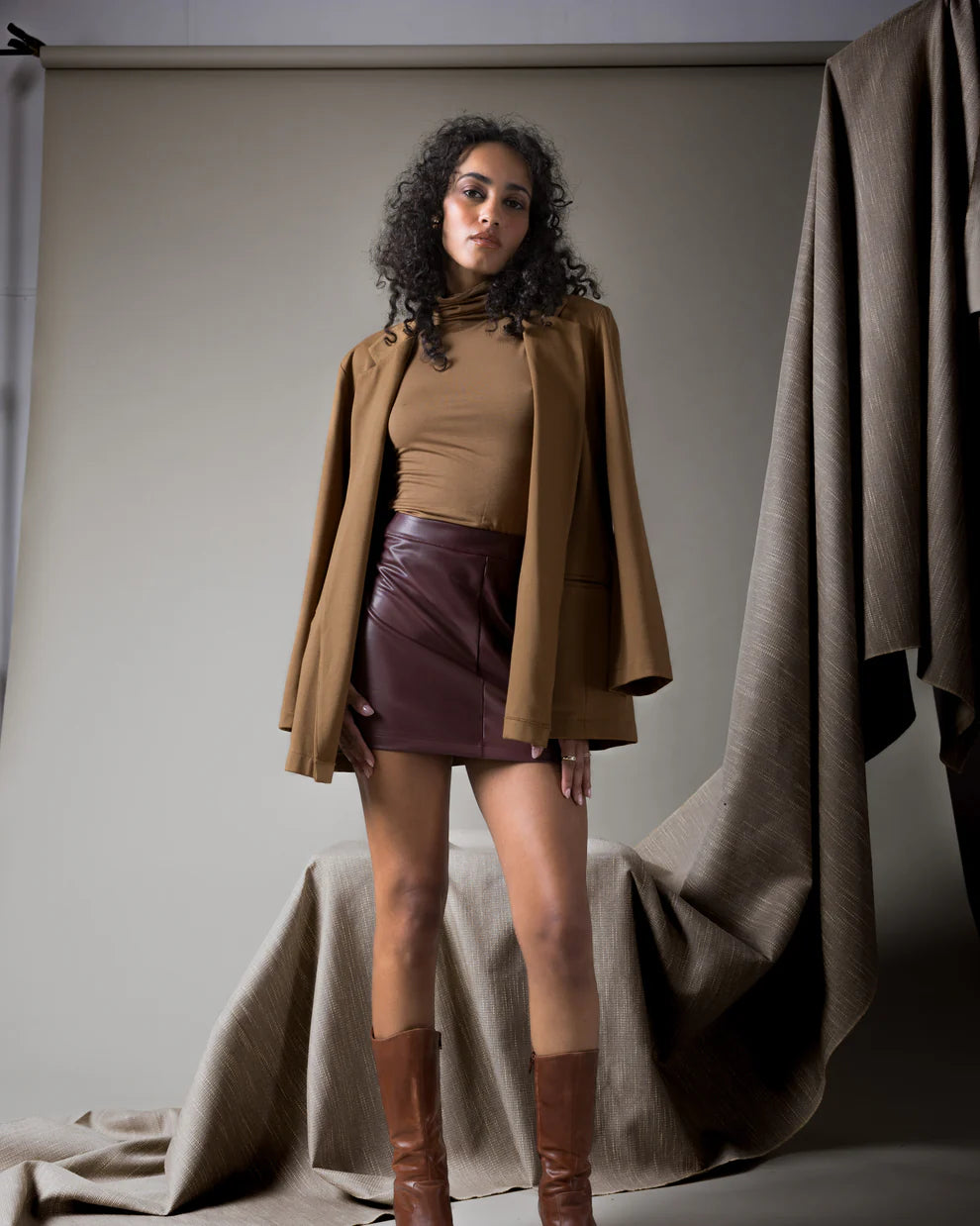 ponte knit oversized blazer