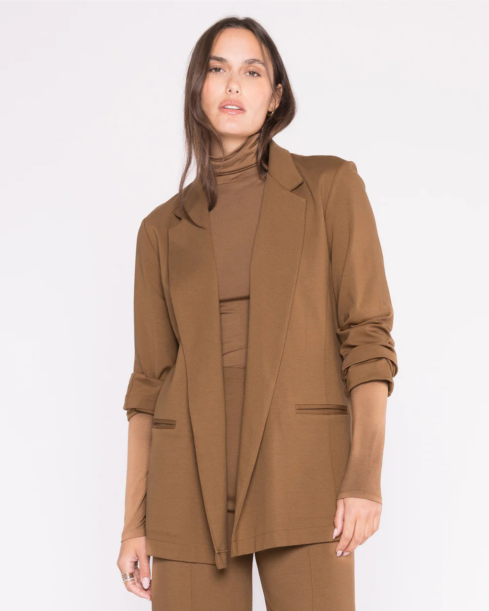 ponte knit oversized blazer
