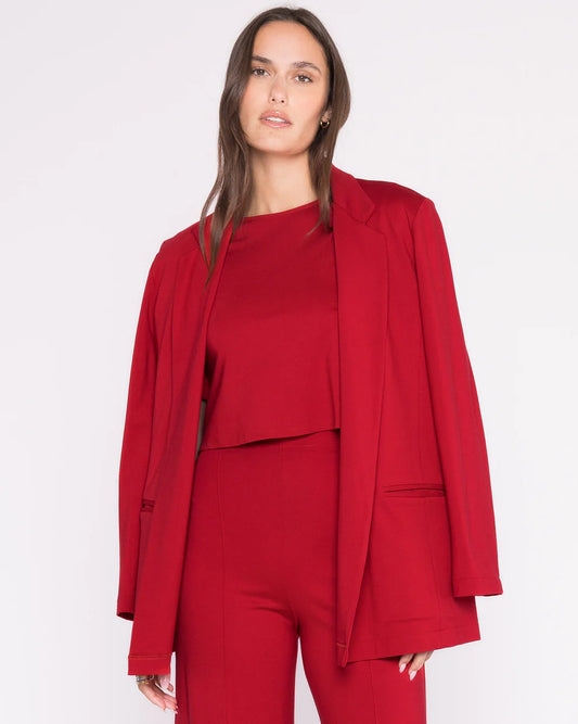 ponte knit oversized blazer