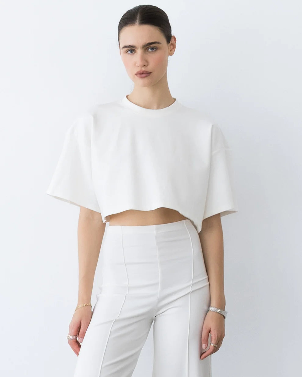 Ponte Knit Crop Top