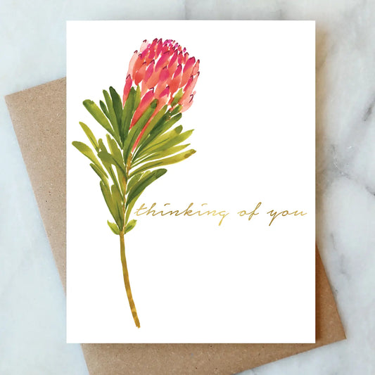 protea thinking of you card