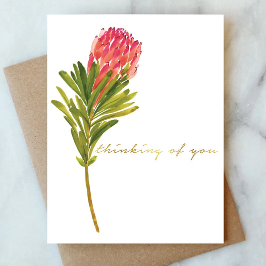 Protea Thinking Of You Greeting Card