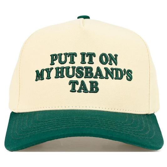 put it on my husbands tab hat