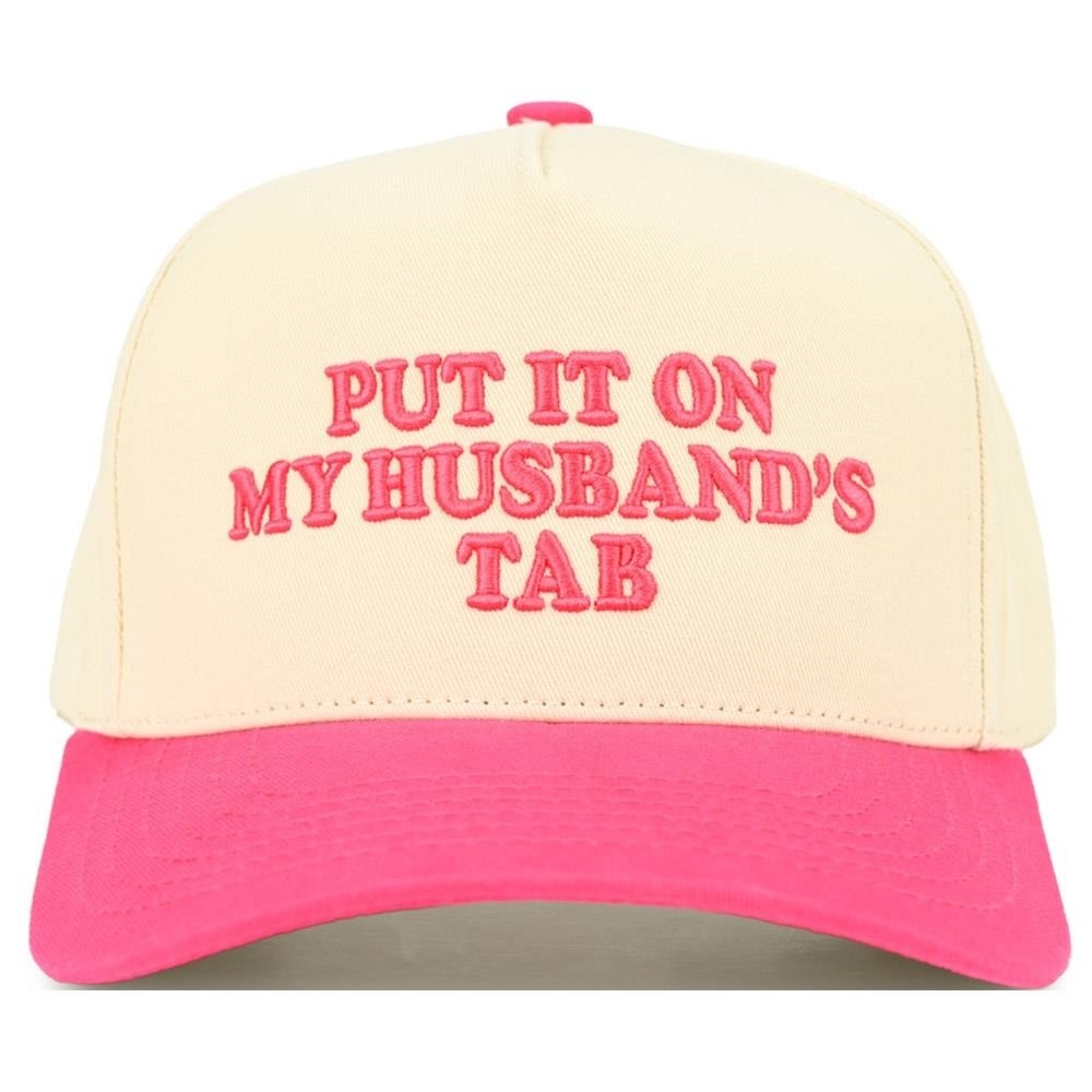 put it on my husbands tab hat