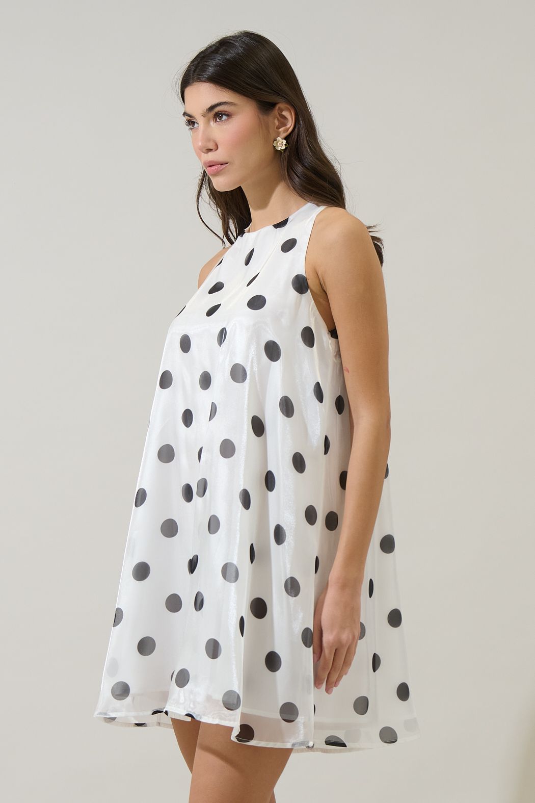 randal polka dot mini dress