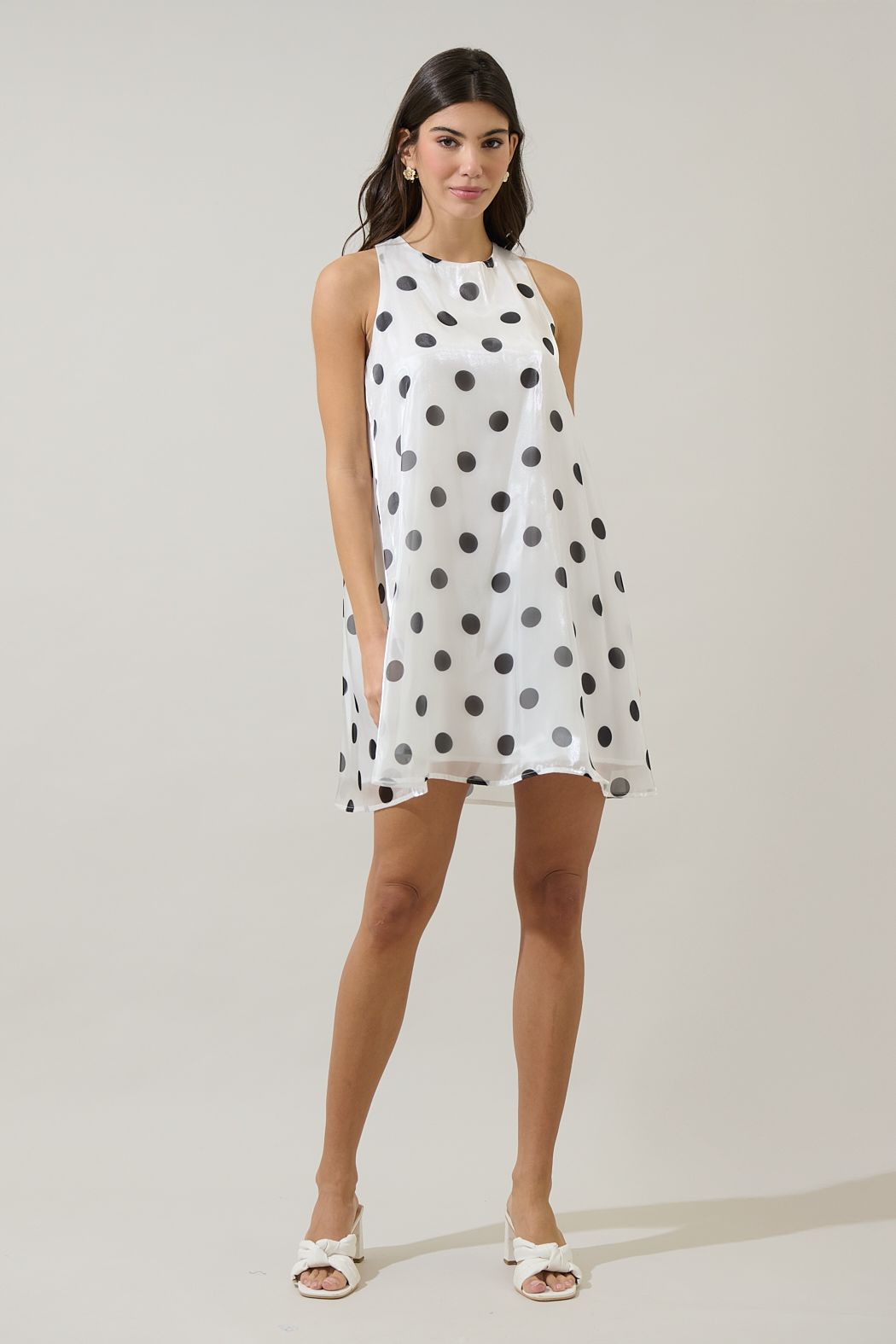 randal polka dot mini dress