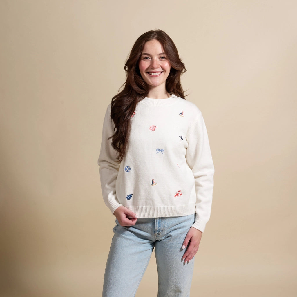 refined knit sweater-seaside haven