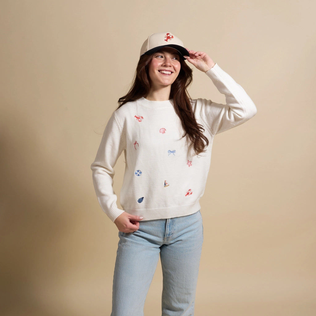 refined knit sweater-seaside haven