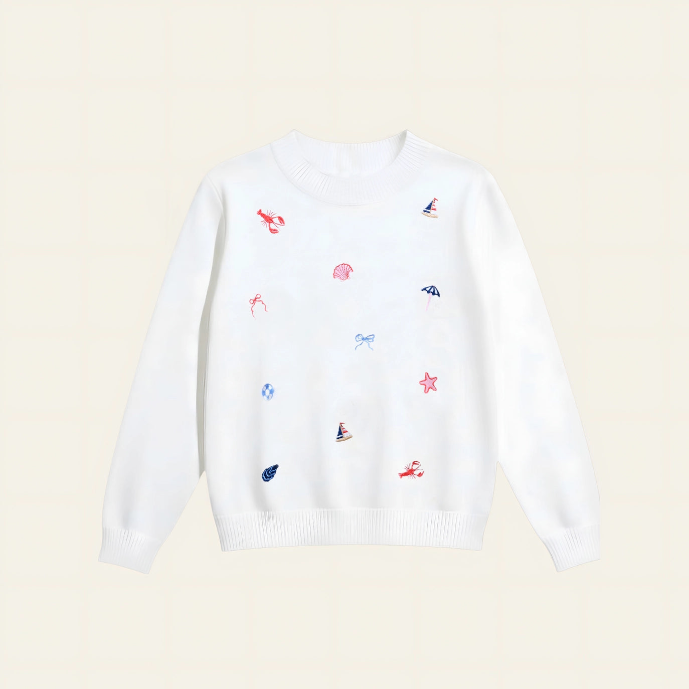 refined knit sweater-seaside haven