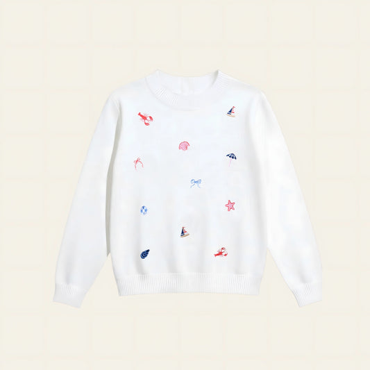 refined knit sweater-seaside haven