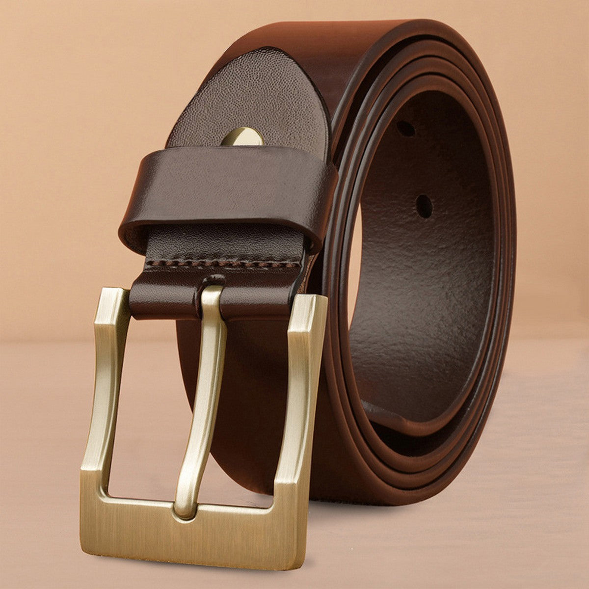 Retro casual leather belt