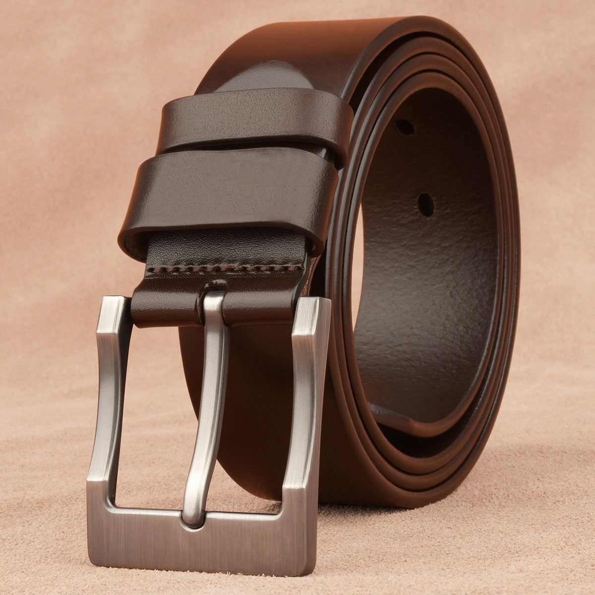 Retro casual leather belt