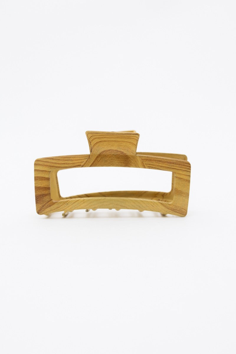 retro wood hair clip