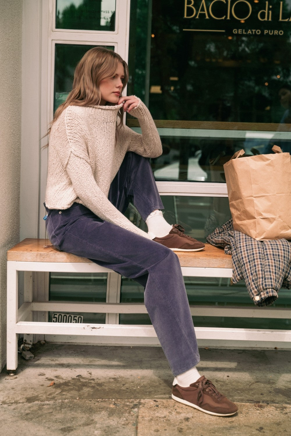 roll hemming ls sweater top